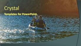  Presentation with kayak - Slide deck enhanced with young-couple-enjoying-an-idyllic background and a tawny brown colored foreground