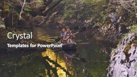  Presentation with kayak - Slides with young-couple-enjoying-an-idyllic background and a tawny brown colored foreground