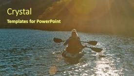  Presentation with kayak - Presentation featuring young-couple-enjoying-an-idyllic background and a tawny brown colored foreground