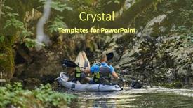  Presentation with kayak - Presentation theme enhanced with young-couple-enjoying-an-idyllic background and a tawny brown colored foreground