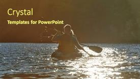  Presentation with kayak - Theme featuring young-couple-enjoying-an-idyllic background and a tawny brown colored foreground