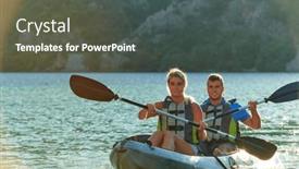  Presentation with kayak - Presentation with young-couple-enjoying-an-idyllic background and a dark gray colored foreground