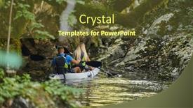  Presentation with kayak - Presentation theme featuring young-couple-enjoying-an-idyllic background and a tawny brown colored foreground