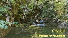  Presentation with kayak - Presentation design consisting of young-couple-enjoying-an-idyllic background and a tawny brown colored foreground
