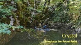  Presentation with kayak - Theme having young-couple-enjoying-an-idyllic background and a tawny brown colored foreground