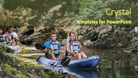  Presentation with kayak - PPT layouts having young-couple-enjoying-an-idyllic background and a tawny brown colored foreground