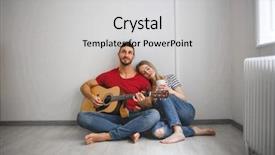  Presentation with company - Slide set featuring enjoying each other's company background and a light gray colored foreground