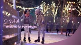  Presentation with ice rink - Slide deck enhanced with young-couple-enjoying-learning background and a violet colored foreground