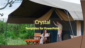  Presentation with africa safari - Cool new presentation theme with young couple enjoying safari trip backdrop and a tawny brown colored foreground