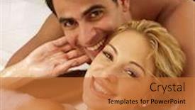  Presentation with shampoo - Theme featuring couples shower - young couple enjoying together background and a red colored foreground