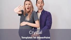  Presentation with angry baby - Presentation theme enhanced with young-couple-expecting-a-baby background and a tawny brown colored foreground