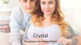  Presentation with expecting parents - Presentation theme featuring young couple family expecting baby background and a lemonade colored foreground