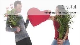  Presentation with inventory - Audience pleasing slide deck consisting of young couple fighting for the inventory of the house backdrop and a white colored foreground