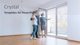  Presentation with purchasing - Amazing slide set having young-couple-getting-tour-through backdrop and a light gray colored foreground