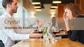  Presentation with black couple having fun - Presentation theme consisting of young-couple-having-a-rendezvous background and a coral colored foreground