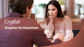  Presentation with cafe - PPT theme featuring young-couple-having-argument background and a red colored foreground