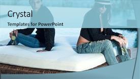  Presentation with problem statement problems and solutions - Amazing PPT layouts having young couple having some problems backdrop and a  colored foreground