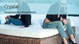  Presentation with problem statement problems and solutions - Presentation design consisting of young couple having some problems background and a  colored foreground