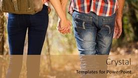  Presentation with hiking mountain - Colorful slides enhanced with man holds a syringe for subcutaneous injection of hormonal drugs in the ivf protocol in vitro fertilization medical product in ampoules preparation for pregnancy helping wife backdrop and a light gray colored foreground