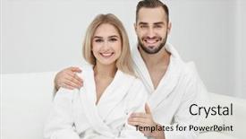  Presentation with catholic couple silhouette of young - Amazing slides having young couple in bathrobes relaxing backdrop and a white colored foreground