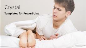  Presentation with bed - Colorful slide set enhanced with young-couple-in-bed backdrop and a lemonade colored foreground