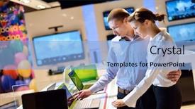  Presentation with consumer electronics - PPT theme having jars of preserves jams fruit forest fruit jam jars of jam fruit background and a tawny brown colored foreground