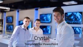  Presentation with consumer electronics - Slide set enhanced with bowls of guacamole and queso with tortilla chips background and a gray colored foreground