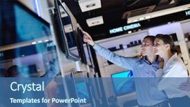  Presentation with consumer electronics - Colorful presentation enhanced with bowl of queso with tortilla chips top view backdrop and a dark gray colored foreground.