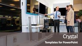  Presentation with salesman - Slides enhanced with young couple in electronics background and a dark gray colored foreground