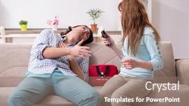  Presentation with first aid - Theme enhanced with young-couple-in-first-aid background and a gray colored foreground