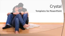  Presentation with couple - Presentation theme having young couple in hiphop emo background and a white colored foreground