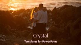  Presentation with rocks - PPT layouts having young-couple-in-love-embracing background and a wine colored foreground