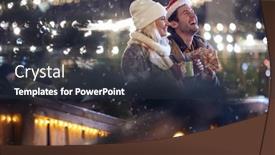  Presentation with magical - Beautiful presentation theme featuring young-couple-in-love-enjoying backdrop and a tawny brown colored foreground