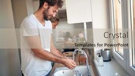  Presentation with relationship - Presentation theme enhanced with young-couple-in-love-enjoying background and a mint green colored foreground