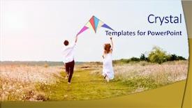  Presentation with loving hearts love heart candy - Beautiful PPT layouts featuring young couple in love flying backdrop and a sky blue colored foreground