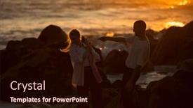  Presentation with rocky - Presentation theme with young-couple-in-love-fooling background and a  colored foreground