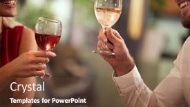  Presentation with love - Colorful slide deck enhanced with young-couple-in-love-having backdrop and a tawny brown colored foreground