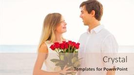  Presentation with love between man and woman - Slide set consisting of trust teamwork or collaboration background and a gray colored foreground