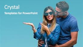  Presentation with love - PPT theme having young couple in love wearing background and a  colored foreground