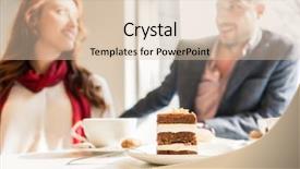  Presentation with cafeteria - Amazing slide deck having young couple in love backdrop and a lemonade colored foreground