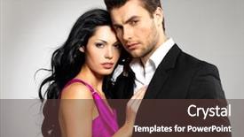  Presentation with pink black - Amazing slide set having young couple in love backdrop and a tawny brown colored foreground