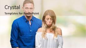  Presentation with love - Beautiful slide deck featuring depressed and worry for distress backdrop and a coral colored foreground