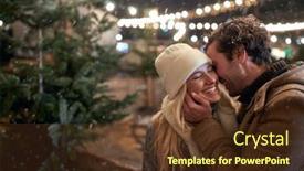  Presentation with magical - Slides with young-couple-in-love background and a tawny brown colored foreground