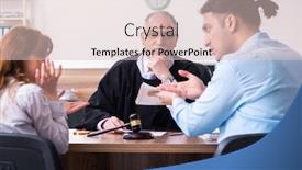  Presentation with divorce - Audience pleasing slide set consisting of young couple in the courthouse in divorce concept backdrop and a lemonade colored foreground