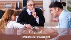  Presentation with divorce - PPT layouts with young-couple-in-the-courthouse background and a red colored foreground