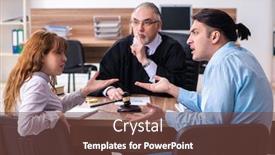  Presentation with divorce - Colorful presentation theme enhanced with young-couple-in-the-courthouse backdrop and a tawny brown colored foreground