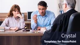  Presentation with divorce - Theme enhanced with young-couple-in-the-courthouse background and a wine colored foreground