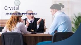  Presentation with divorce - Slide deck having young-couple-in-the-courthouse background and a sky blue colored foreground