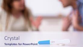  Presentation with pregnancy - Audience pleasing presentation theme consisting of young-couple-in-unexpected-pregnancy backdrop and a sky blue colored foreground