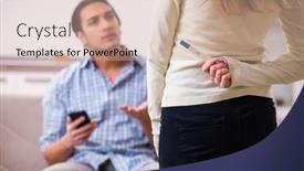  Presentation with pregnancy - Beautiful theme featuring young-couple-in-unexpected-pregnancy backdrop and a coral colored foreground